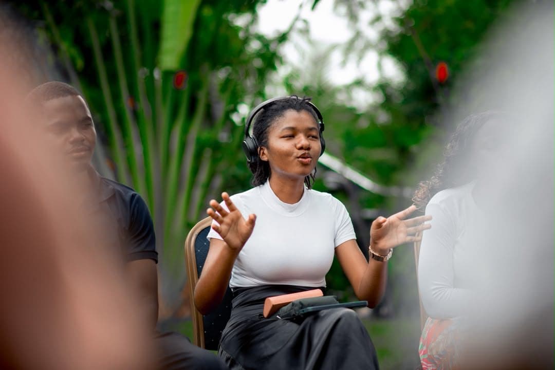 On a panel, making the point