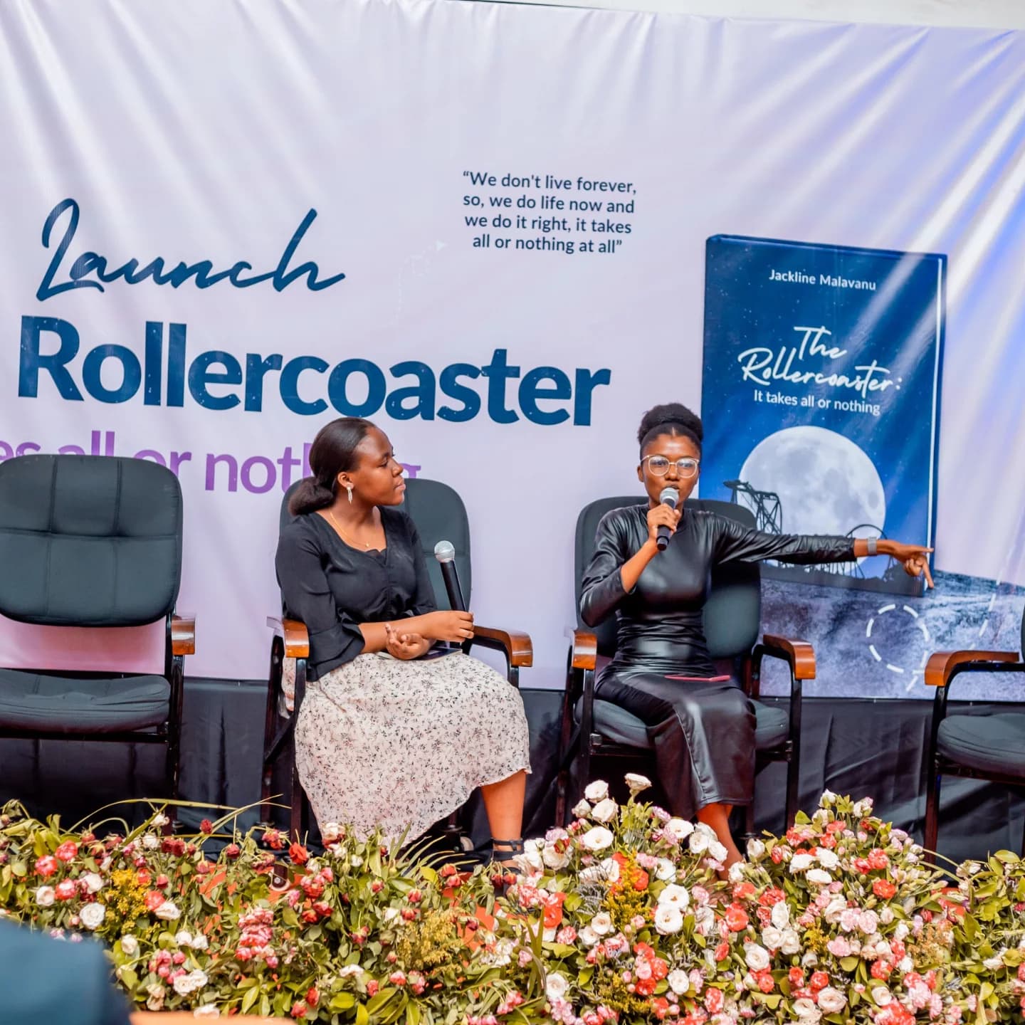 In conversation on stage